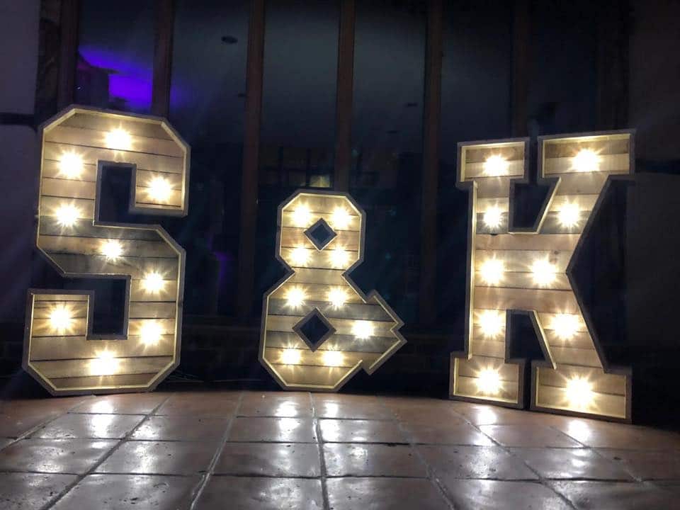 Rustic Light Up Letters at Coltsfoot