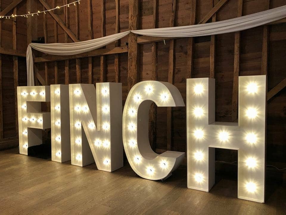 Light Up Letters at Tewin Bury Farm