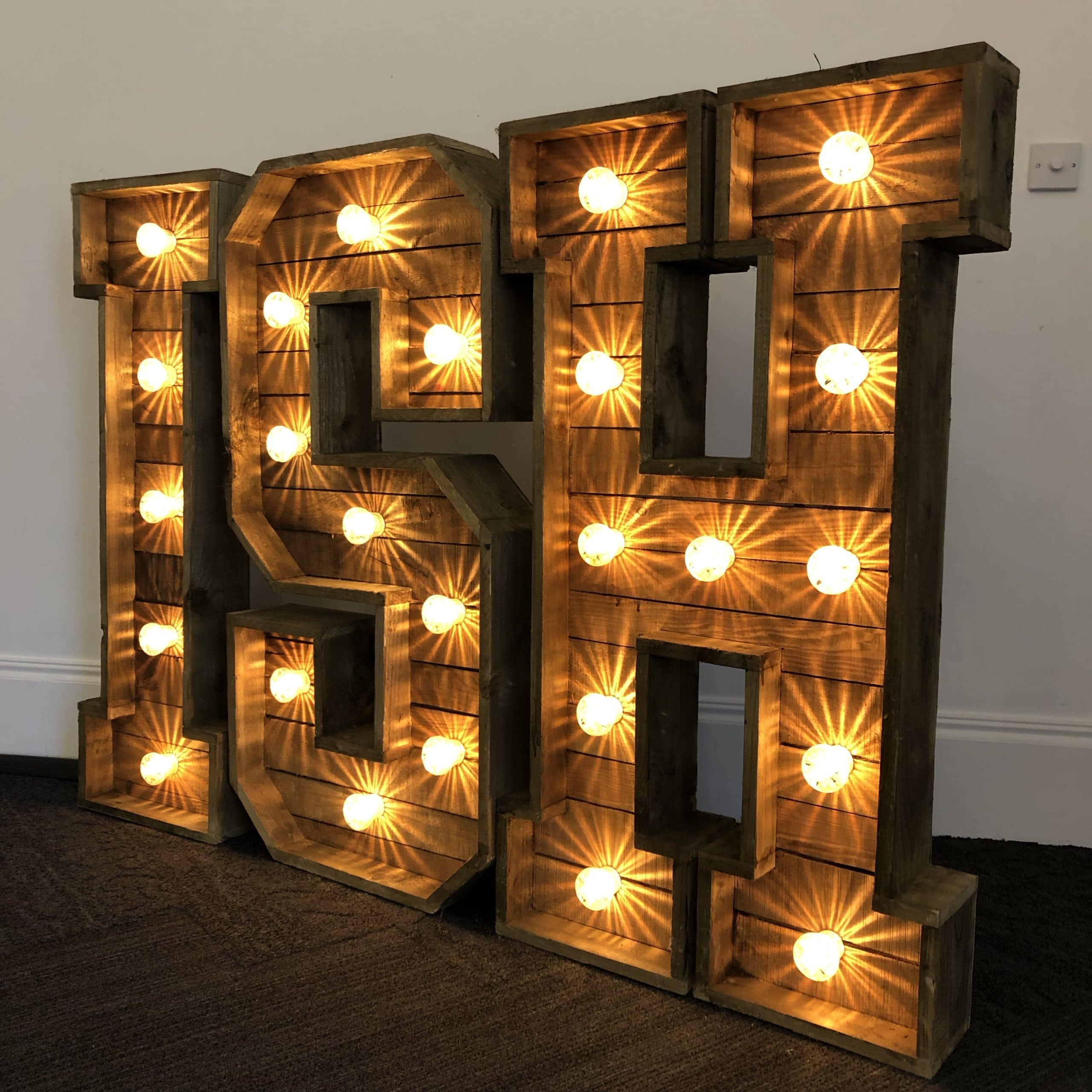 Rustic Light Up Letters - International Students House