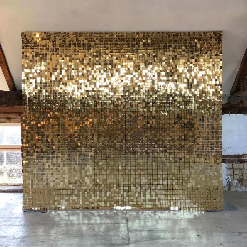 Gold Sequin Wall Hire Hertfordshire