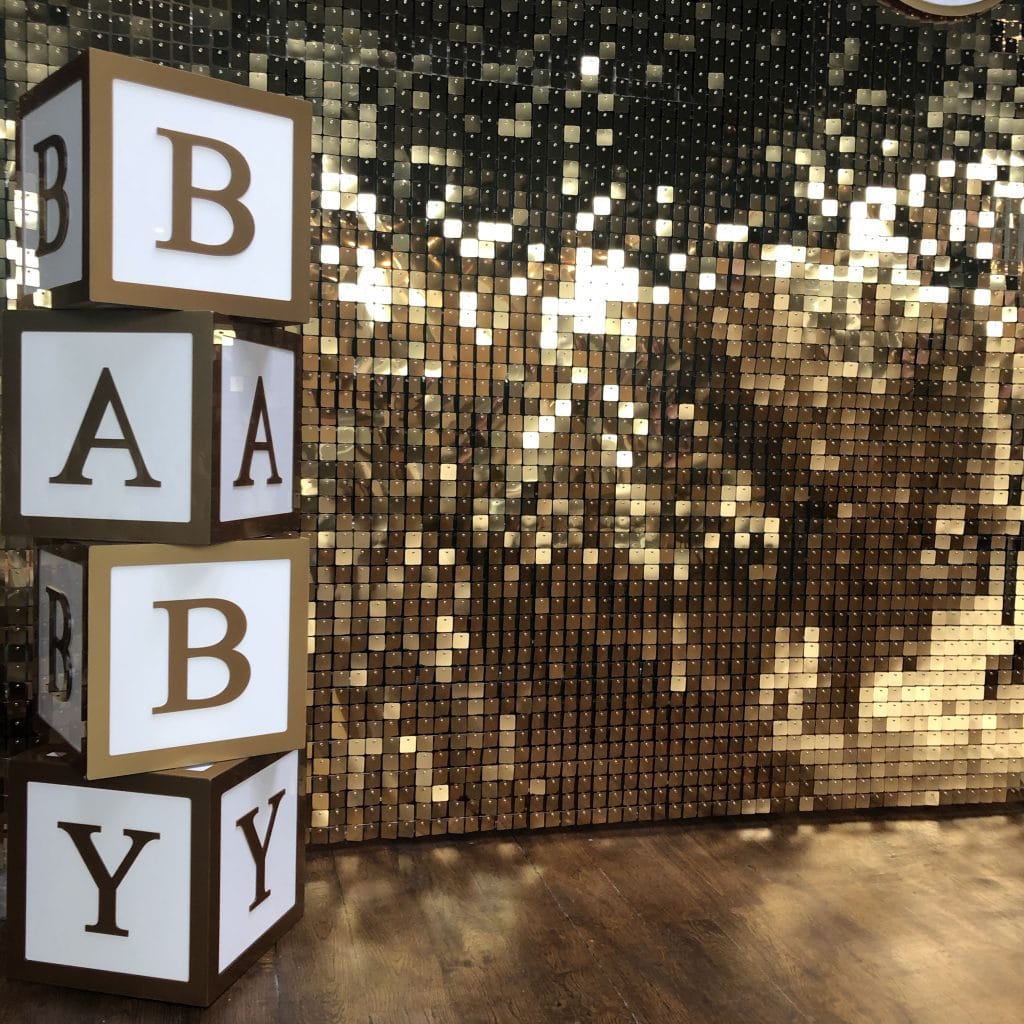 Sequin Wall Baby Shower
