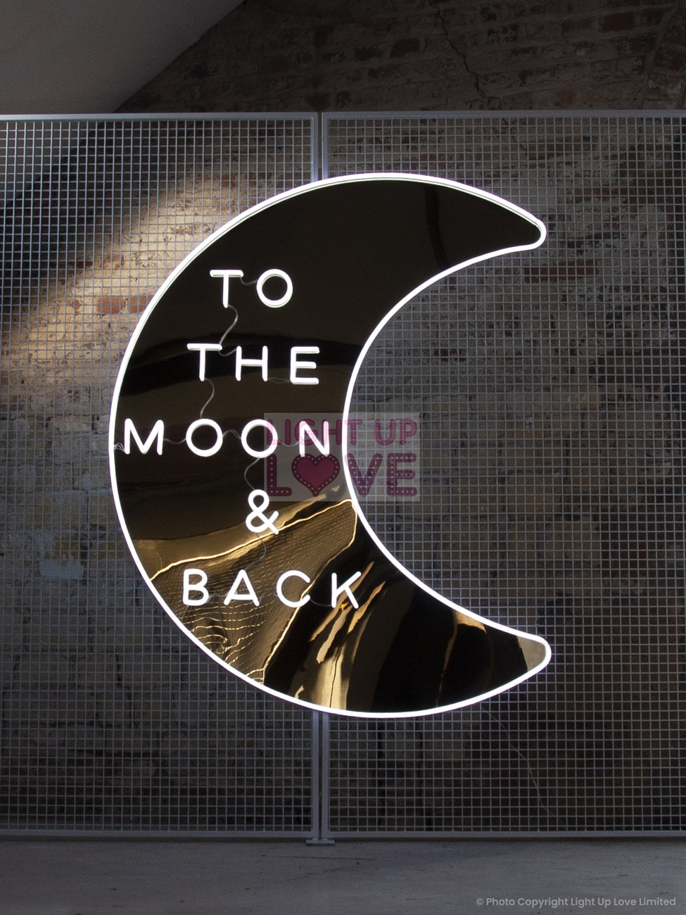 To the Moon and Back Neon Sign Hire