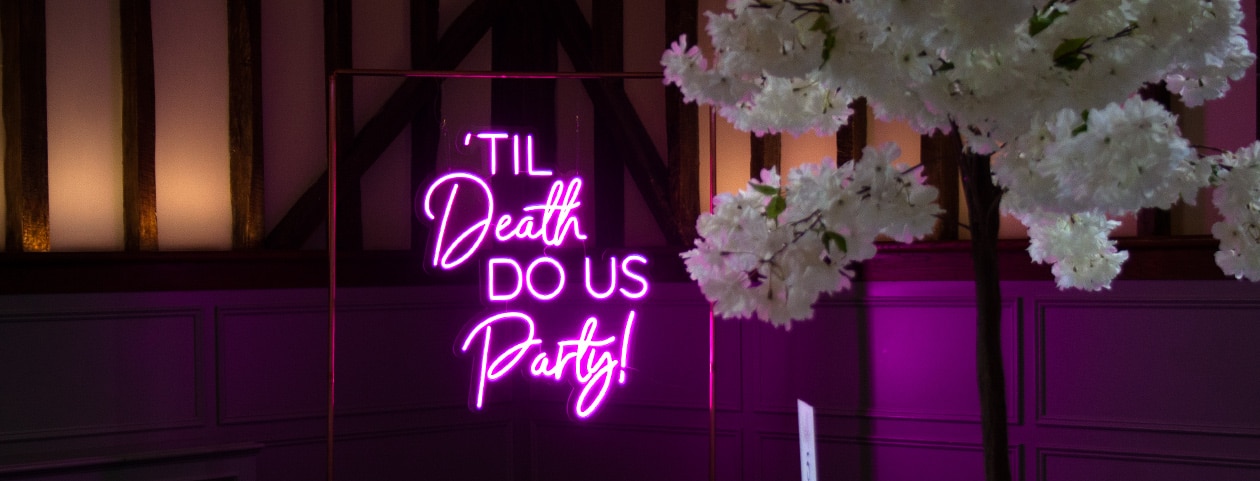Til Death Do Us Party Neon Sign Hire