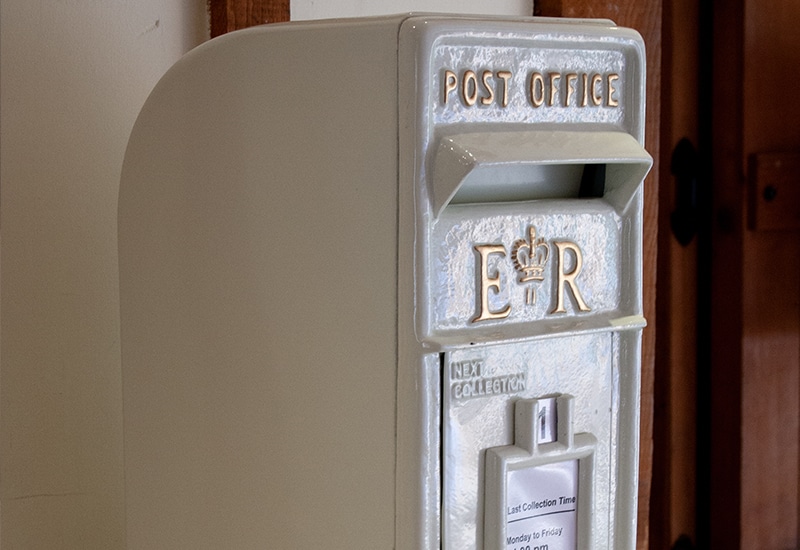 Ivory postbox hire in Hertfordshire