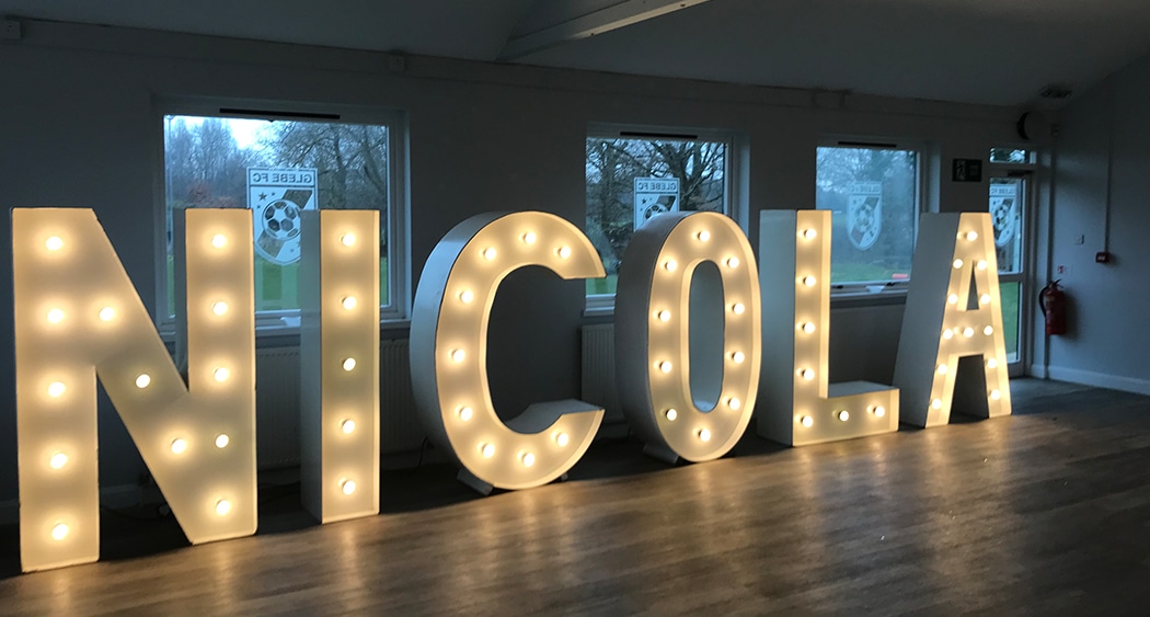 Giant Light Up Name Hire