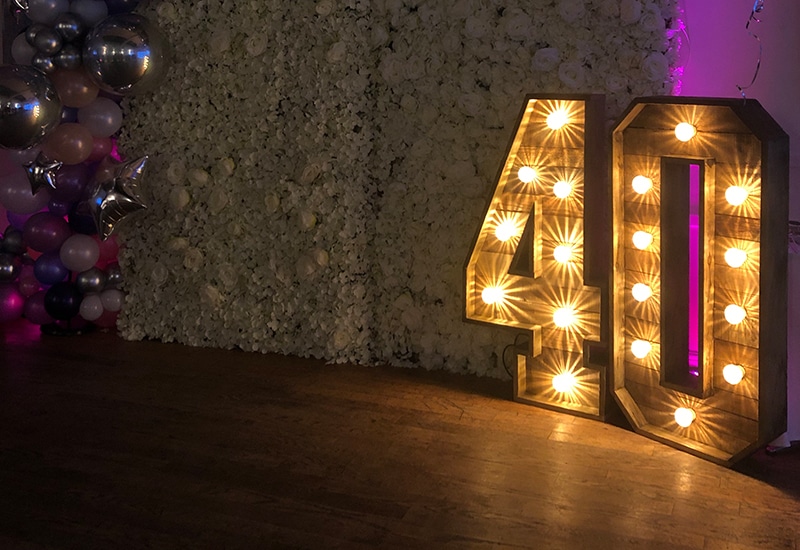 4ft Rustic Light Up Numbers