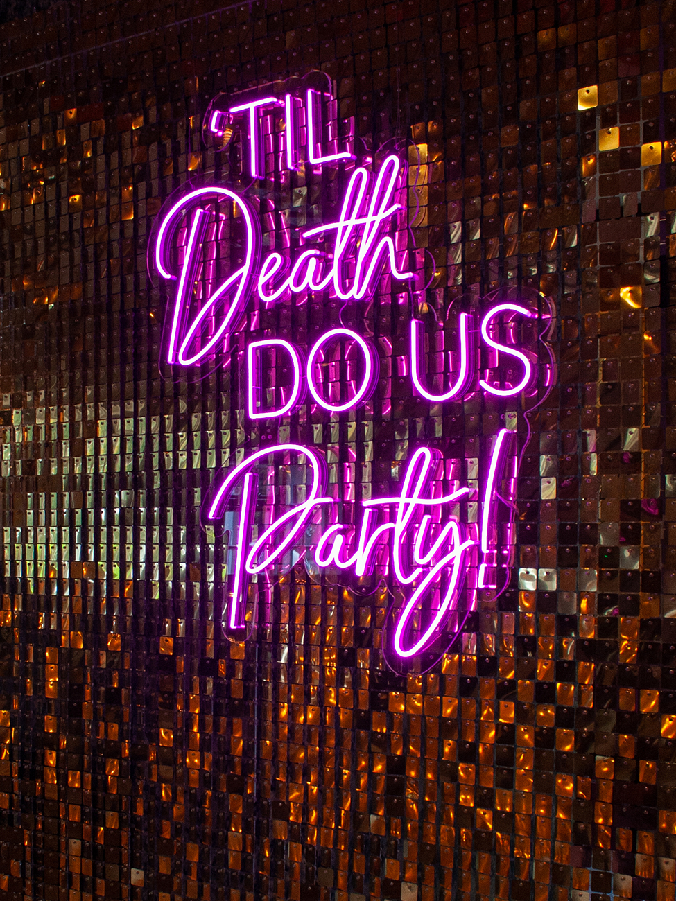 Til Death Do Us Party Pink Neon Sign Hertfordshire