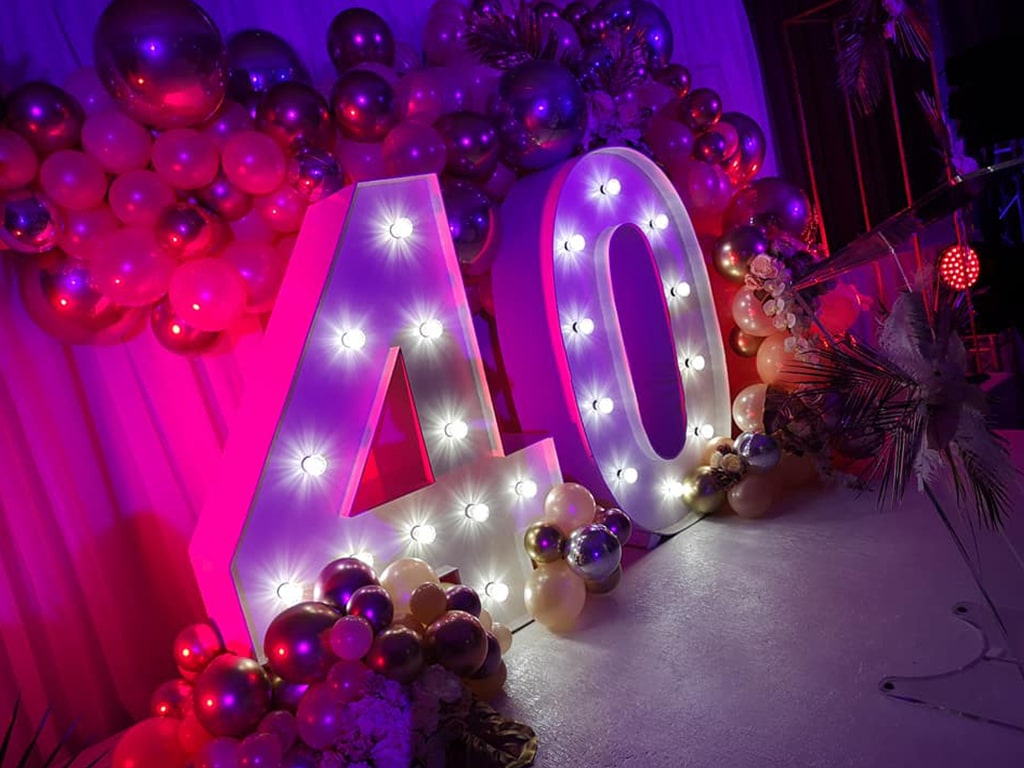 Light Up Number Hire Hertfordshire