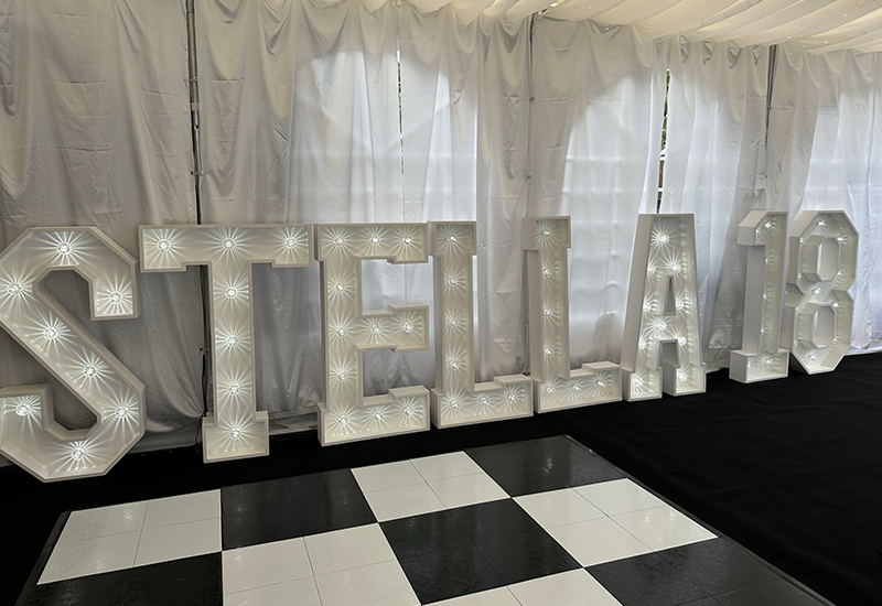 4ft Light Up Name Hire