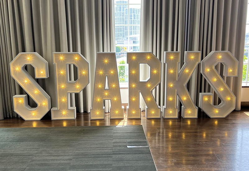 4ft White Light Up Letters Corporate
