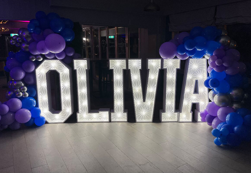 Arkley 9 Batmitzvah Light Up Name