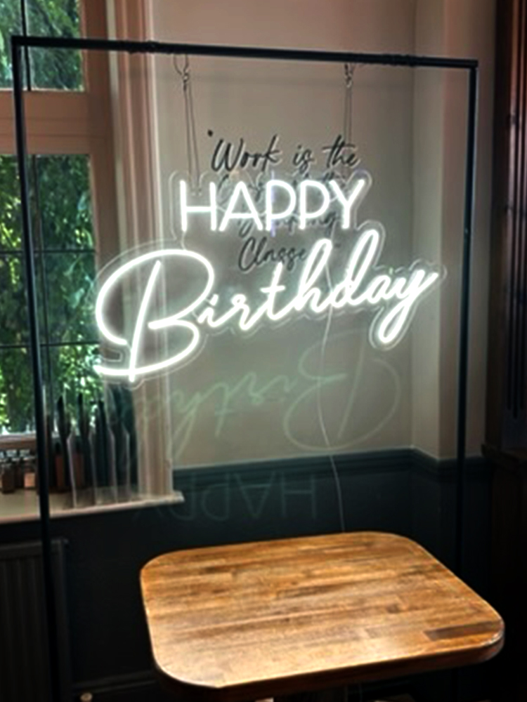 Happy Birthday Neon Frame