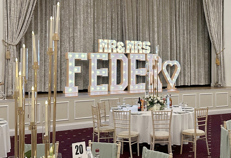 Light Up Letters The Decorium Wedding