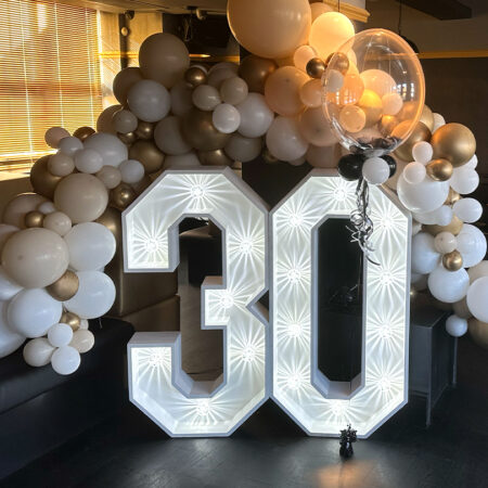 Light Up Number Hire 4ft