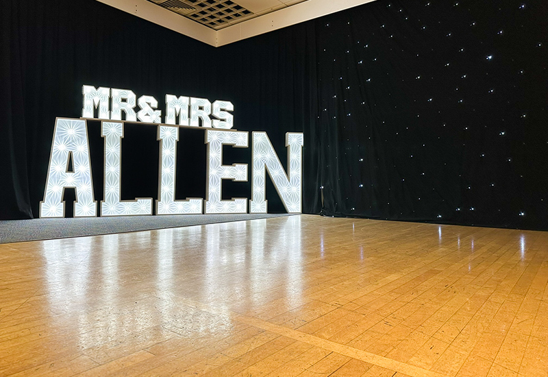 Light Up Surname Hire Herts