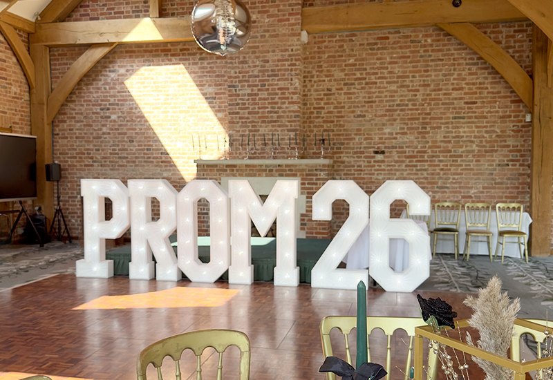 Prom Light Up Letters Welwyn