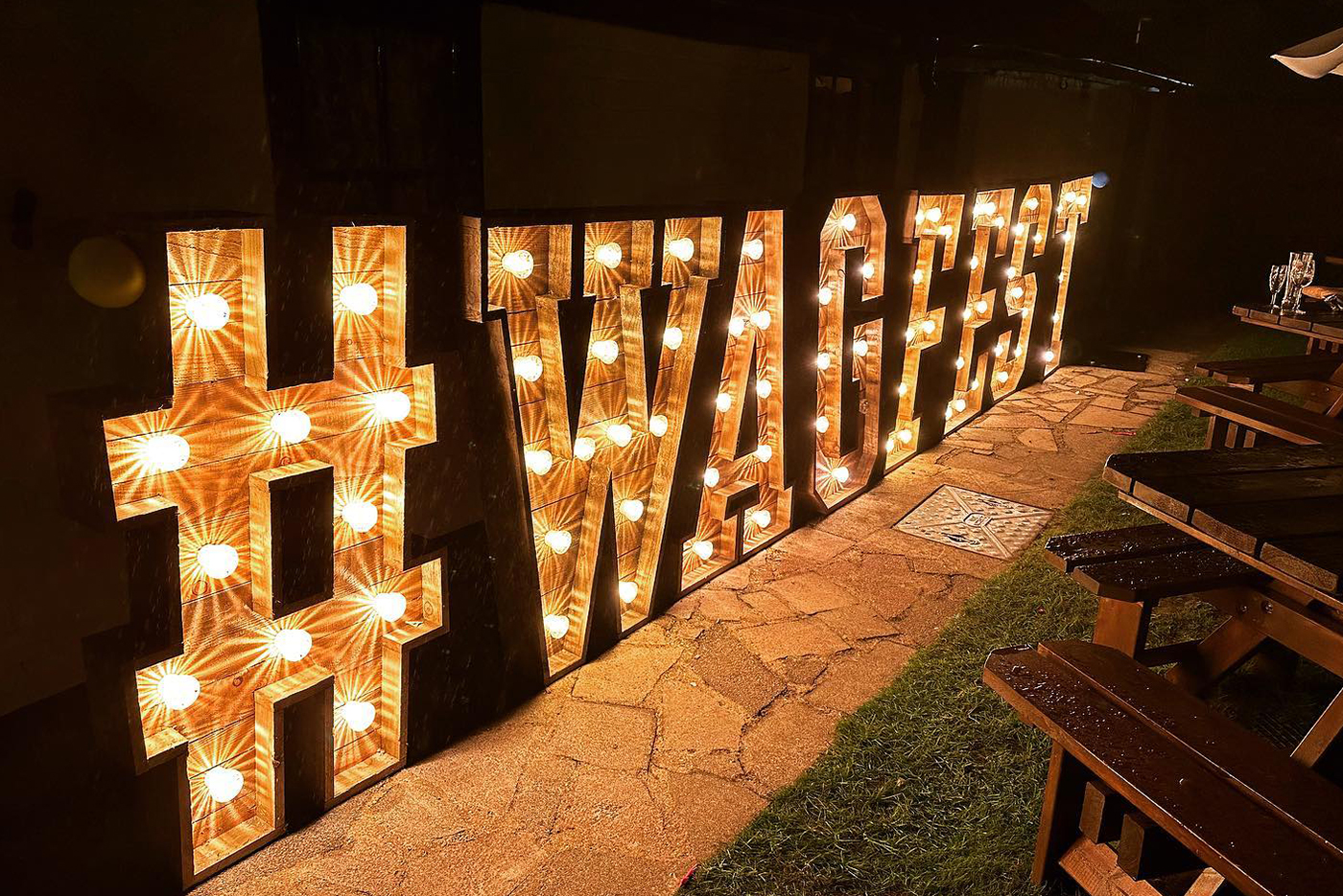 4ft Rustic Light Up Hashtag