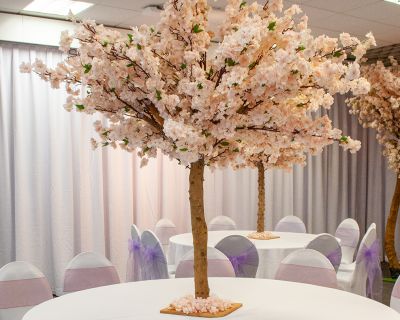 Blush Pink Blossom Table Trees