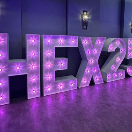 Coloured Bulbs 5ft Light Up Letters