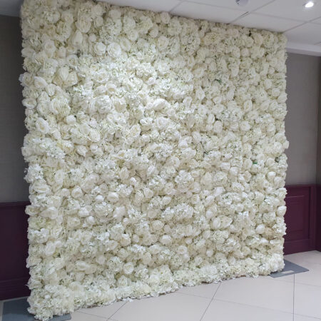 Ivory Flower Wall Hire Hertfordshire