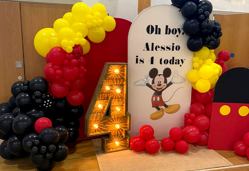 Rustic 4 Light Up Number