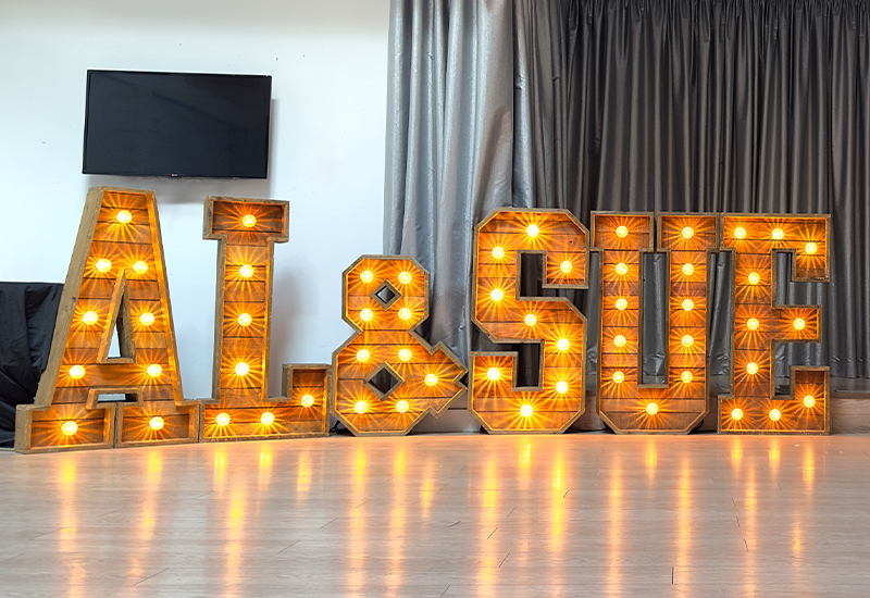 Rustic Light Up Names