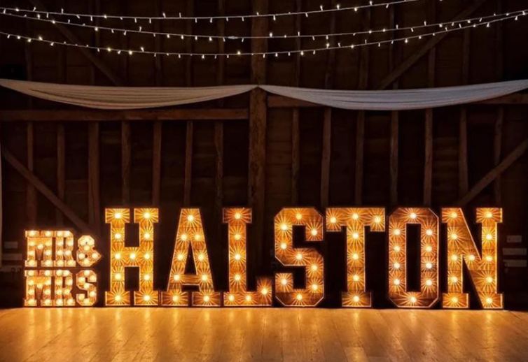 Rustic Surname Light Up Letters