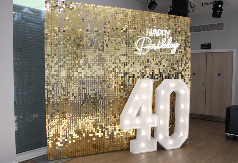 Sequin Wall Numbers Neon Hitchin