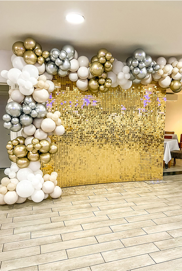 Sequin Wall with Balloons Hertfordshire