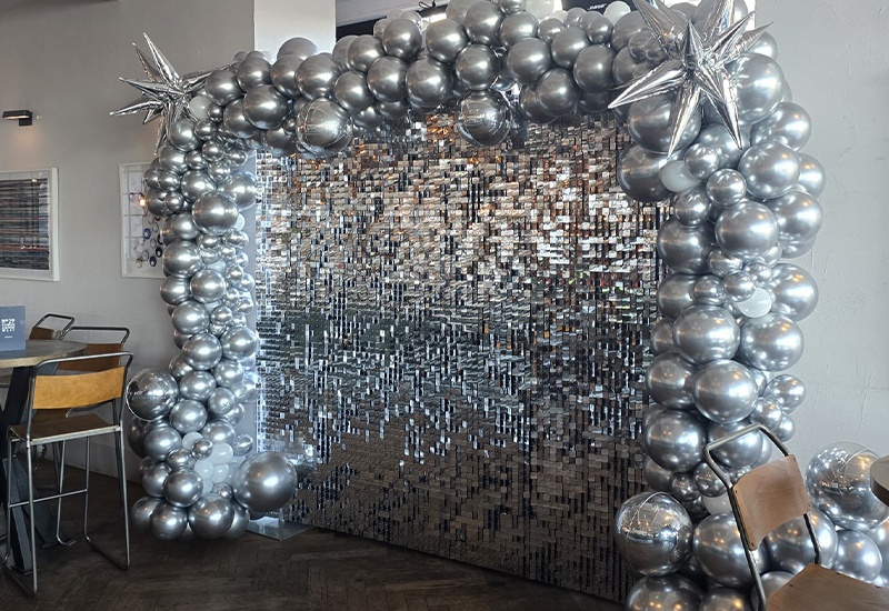Silver Sequin Wall Hire London