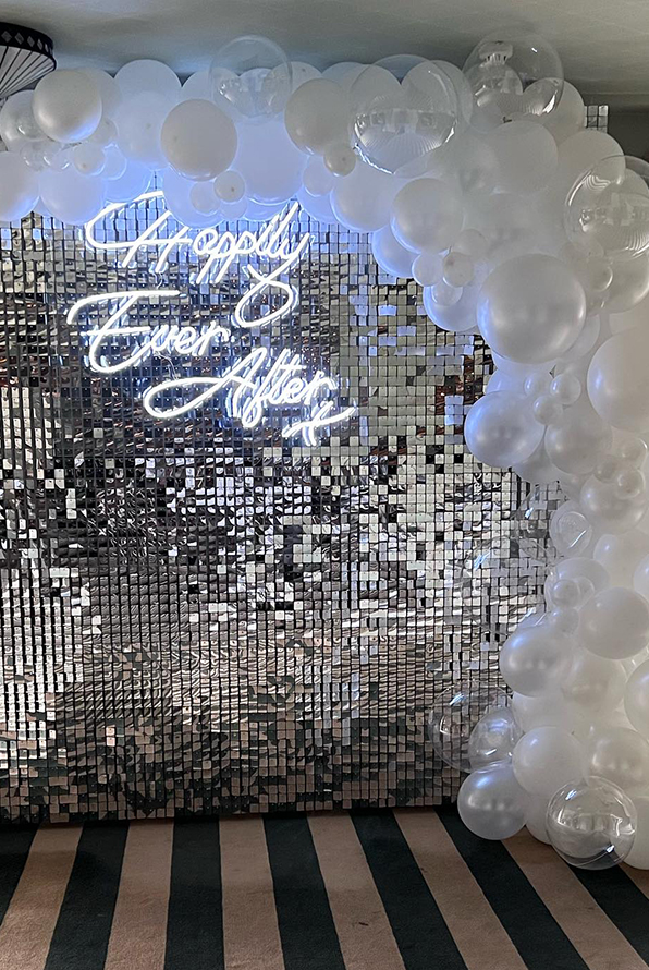Silver Shimmer Backdrop Herts