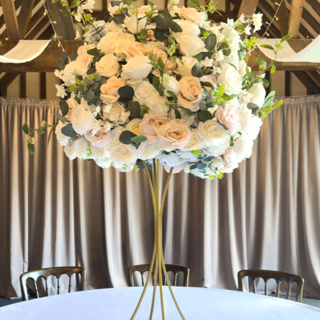 Pink and Green Floral Centrepieces