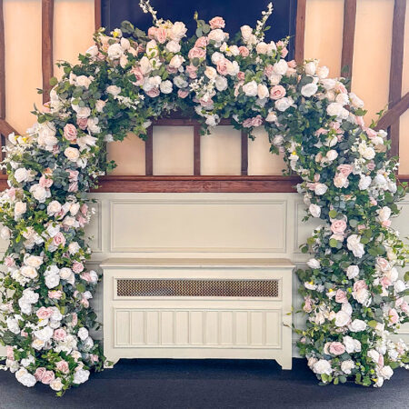 Pink Green Floral Arch
