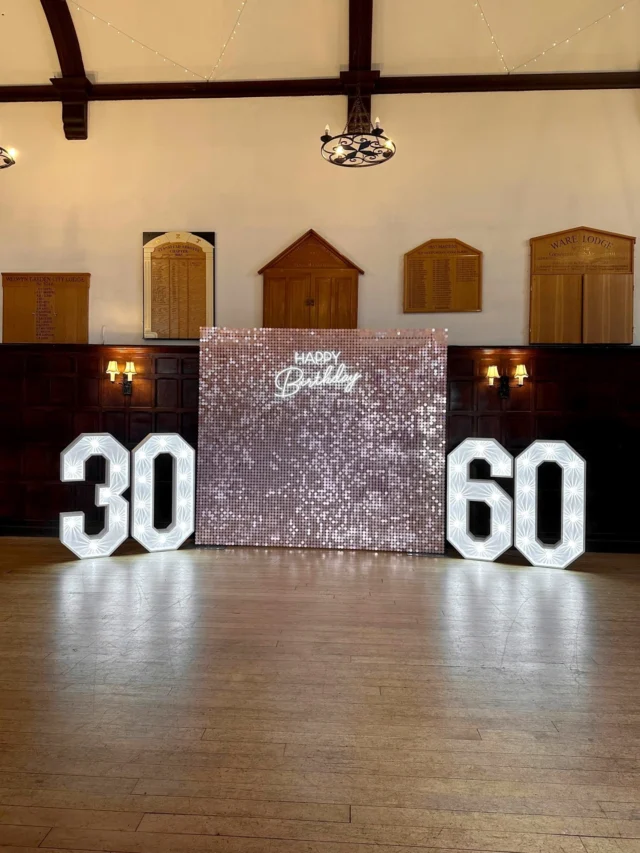 ✨🎂 Double birthday celebrations at @mayflower_place_hertford with our Powder Pink Sequin Wall, Happy Birthday Neon, and Light up Numbers creating a feature backdrop display.

*
*
*
*
*
#lightuplove  #pinksequinwall #lightupnumberhire #hertford #sequinwallherts