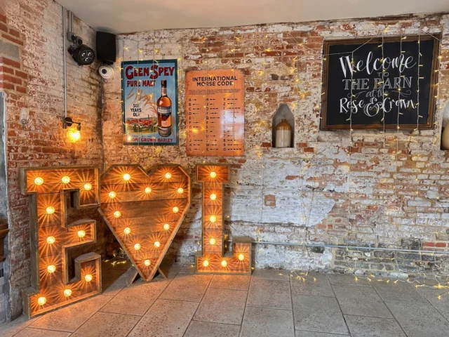💖 Rustic light up initials with heart symbol for our clients’ engagement party at @thebarnwelwyn

*
*
*
*
*
#lightuplove #lightuplettersherts #welwyn #rusticlightupletters #rusticwedding