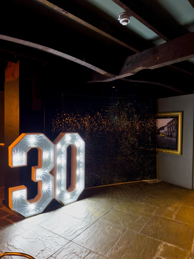 🖤✨ 30th birthday with our light up numbers and black sequin wall backdrop in the cellar bar at @saracensware recently.

📍 Our hire service is available throughout Hertfordshire, London and surrounding counties.

📩 Just enquire with your event date and venue postcode and we will send you a quote.

*
*
*
*
*
#lightuplove #ware #hertsevents #lightupnumbersherts #blacksequinwall